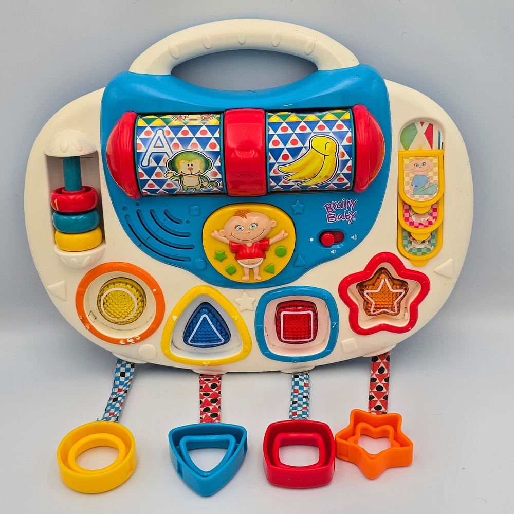 Brainy Baby Activity Center Infant Toddler Light Up Musical Shape Sorter Toy